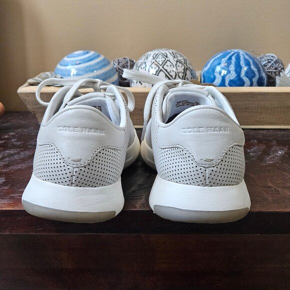 Cole Haan Men's GrandPro Leather Sneakers, Lt Gray, Sz 10 - Picture 5 of 16